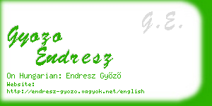 gyozo endresz business card